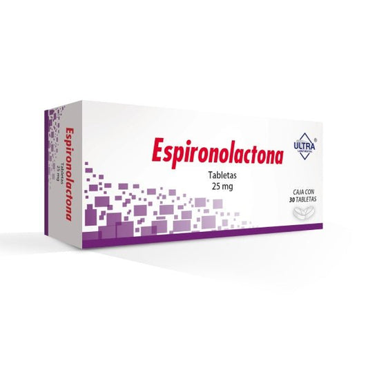 Espironolactona 25mg 30 tabletas